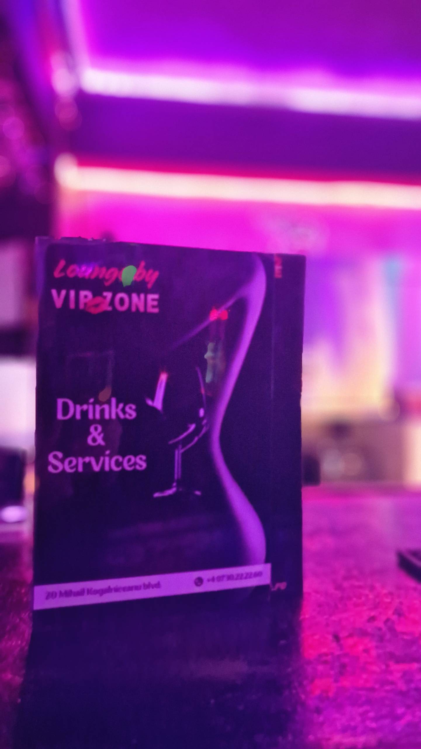 Detalii bar vip zone meniu